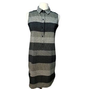 Women's Sleeveless Maxi Dress S Black Striped A-Line Casual Small NWOT